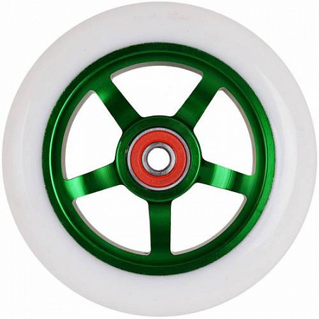 Колесо для самоката с подшипником Tempish 88A 100x24 AL core white/green