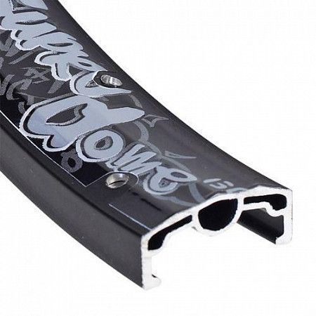 На картинке изображен Обод двойной Alexrims Supra Dome EX, 20"x26ммх48Н A/V (BMX) black Обод двойной Alexrims Supra Dome EX, 20"x26ммх48Н A/V (BMX) black