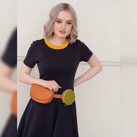 Поясная сумка женская Ors Oro OMS-0155 orange