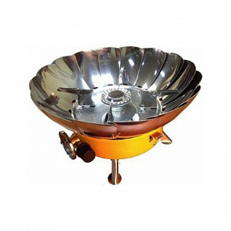 На картинке изображен Плита-трансформер газовая портативная с ветрозащитой Tulpan-L TM-450 Плита-трансформер газовая портативная с ветрозащитой Tulpan-L TM-450