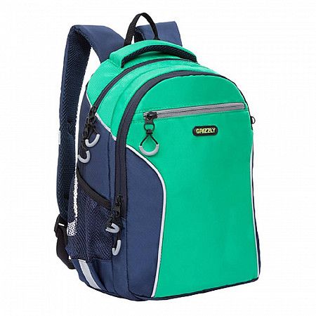 Школьный рюкзак GRIZZLY RB-963-1 green/dark blue