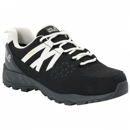 На картинке изображен Полуботинки мужские Jack Wolfskin Cascade Hike Texapore Low M black / white Полуботинки мужские Jack Wolfskin Cascade Hike Texapore Low M black / white