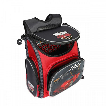 Школьный рюкзак GRIZZLY RA-970-4 red/dark grey