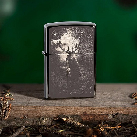 Зажигалка Zippo Deer Design 49059 black ice