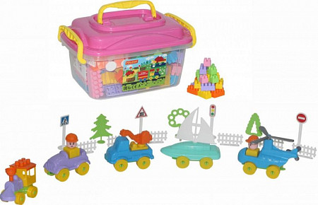 Конструктор Полесье Строитель 138шт ЮП 56207