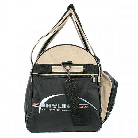 На картинке изображен Дорожная сумка Polar 6068с black/light blue Дорожная сумка Polar 6068с black/light blue