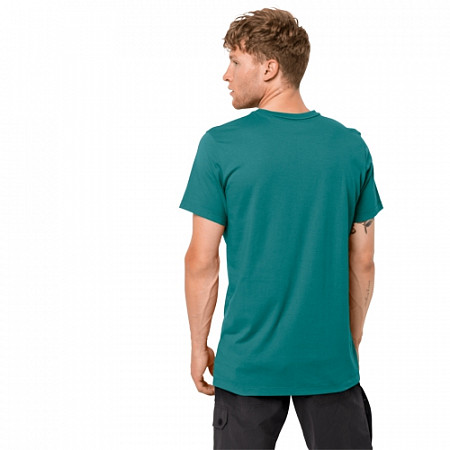 Футболка мужская Jack Wolfskin Brand Logo T M emerald green