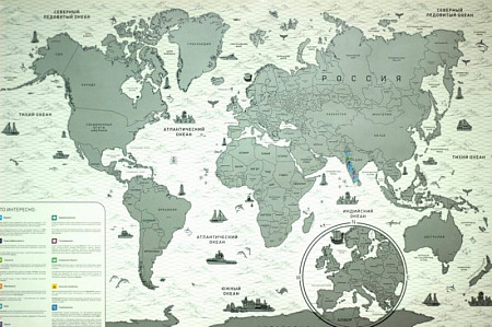 Карта мира стиральная White