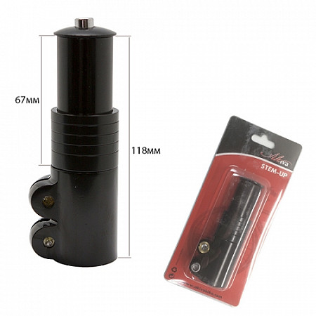 Удлинитель штока вилки Akiva 1-1/8" х 118мм black ZTB20190