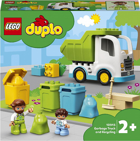 Конструктор LEGO Duplo Мусоровоз и контейнеры для раздельного сбора мусора 10945