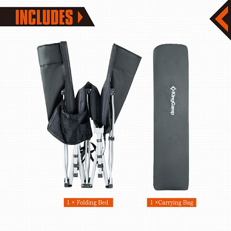 Складная кровать KingCamp Deluxe Folding bed 8007 Black