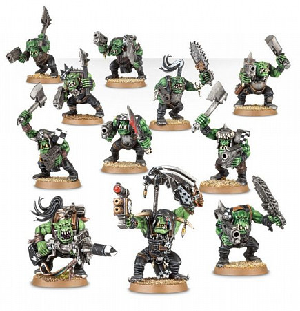 На картинке изображен Фигурки Games Workshop Warhammer: Ork Boyz 50-10 Фигурки Games Workshop Warhammer: Ork Boyz 50-10