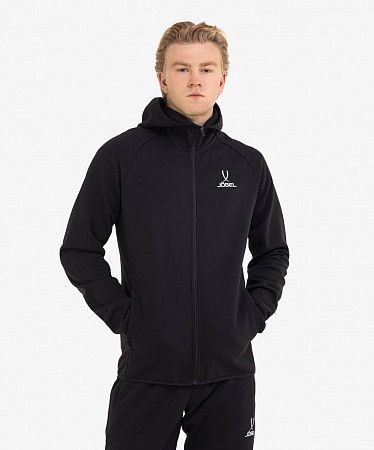 На картинке изображен Олимпийка с капюшоном Jogel ESSENTIAL Athlete Jacket FZ black Олимпийка с капюшоном Jogel ESSENTIAL Athlete Jacket FZ black