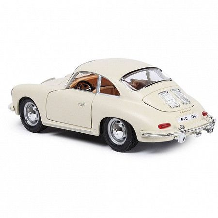Машинка Bburago 1:24 Porsche 356B Coupe (18-22079) cream