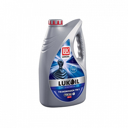 На картинке изображен Масло трансмиссионное. Лукойл-ТМ-5 75W90 GL-5 4 л Масло трансмиссионное. Лукойл-ТМ-5 75W90 GL-5 4 л