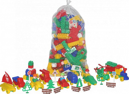 Конструктор Полесье Строитель 287 элементов в пакете 52551