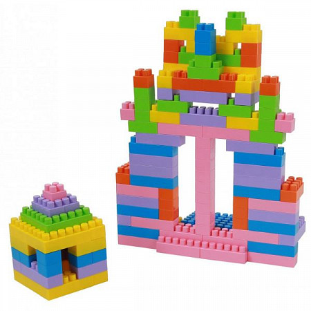 Конструктор Полесье Строитель 174 элемента в контейнере 50557