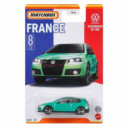 Машинка Matchbox France Volkswagen GTI VR6 8/12 (HBL02 HBL10) коллекция 2021