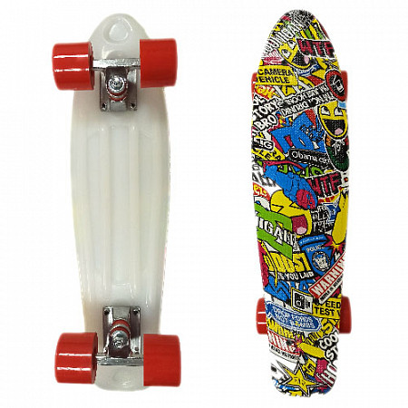 На картинке изображен Penny board (пенни борд) Display Smile/red Penny board (пенни борд) Display Smile/red
