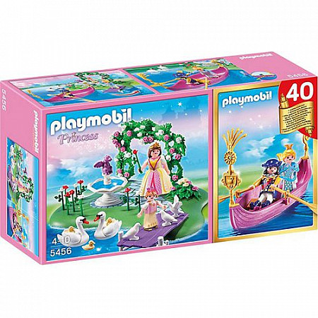 На картинке изображен Игровой набор Playmobil Набор остров принцессы и гондола 5456 Игровой набор Playmobil Набор остров принцессы и гондола 5456