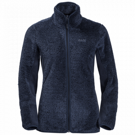 Джемпер женский Jack Wolfskin Pine Leaf Jacket Women midnight blue stripes