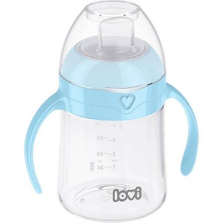 Поильник-непроливайка Lovi First Cup 150 мл 6м+ с мягким носиком (35/358) blue