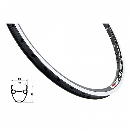 На картинке изображен Обод Force Hard 559x19 26" 702342 black Обод Force Hard 559x19 26" 702342 black