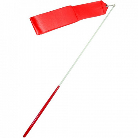 На картинке изображен Лента для художественной гимнастики Amely AGR-201 6 м с палочкой Red Лента для художественной гимнастики Amely AGR-201 6 м с палочкой Red