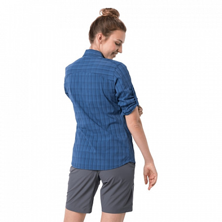 Рубашка женская Jack Wolfskin Centaura Flex Shirt W dark indigo checks