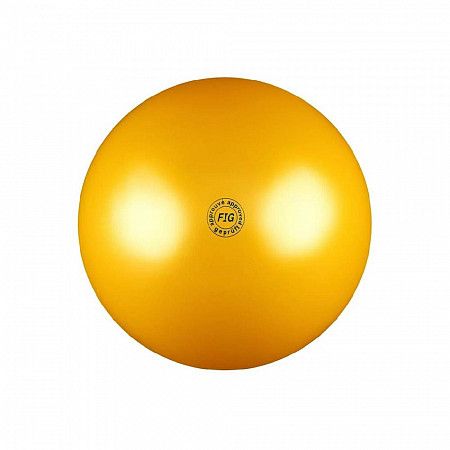 Мяч для художественной гимнастики Нужный спорт FIG металлик 19 см AB2801 yellow