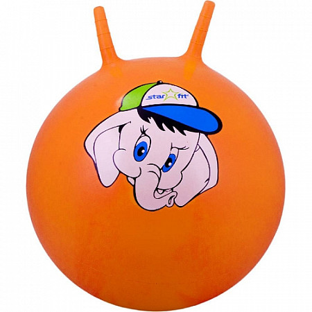 Мяч-попрыгун, для фитнеса (фитбол) Starfit Слоненок с рожками GB-401 45 см orange