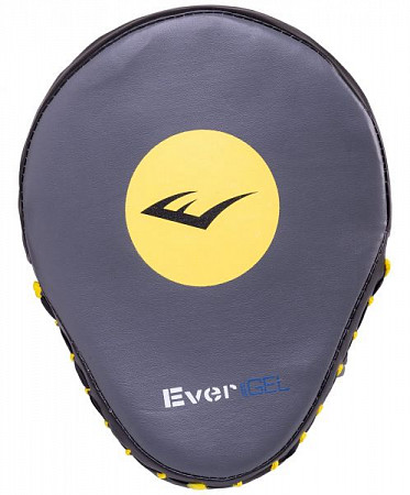На картинке изображен Лапы боксерские Everlast Vinyl Evergel Mantis 4416GLU black/yellow Лапы боксерские Everlast Vinyl Evergel Mantis 4416GLU black/yellow