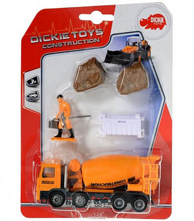 На картинке изображен Игрушка Dickie Toys Набор дорожной техники 16 см (203342005) 1 шт. (в ассортименте) Игрушка Dickie Toys Набор дорожной техники 16 см (203342005) 1 шт. (в ассортименте)