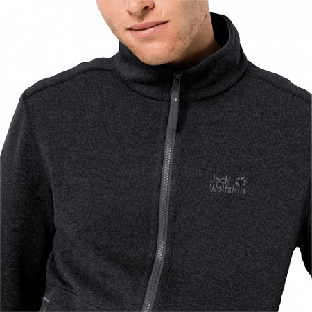 На картинке изображен Толстовка мужская Jack Wolfskin Finley Jacket M black Толстовка мужская Jack Wolfskin Finley Jacket M black