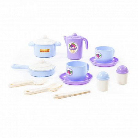 Набор детской посуды Полесье "Хозяюшка" на 2 персоны (V1) (18 элементов) 80110