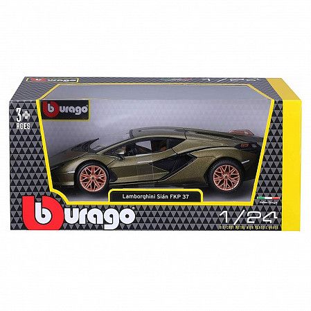 Машинка Bburago 1:24 Lamborghini Sián FKP 37 (18-21099) green