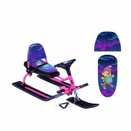 Снегокат Барс 124 Мишка-малышка со складной спинкой