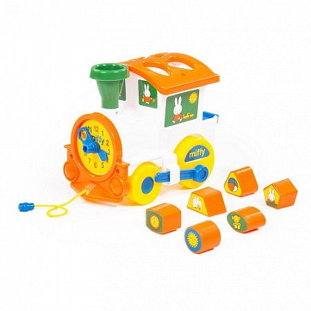 Логический паровозик Полесье Миффи с 6 кубиками №2 64257