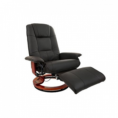 Кресло вибромассажное Calviano с подъемным пуфом и подогревом Calviano Funfit 2161 Black