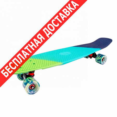Penny board (пенни борд) Tech Team Tricolor 27" 2018 green/turquoise/blue