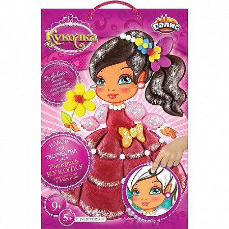 Набор для детского творчества Dalis Раскраска из пластилина Кукла Настя MC-203