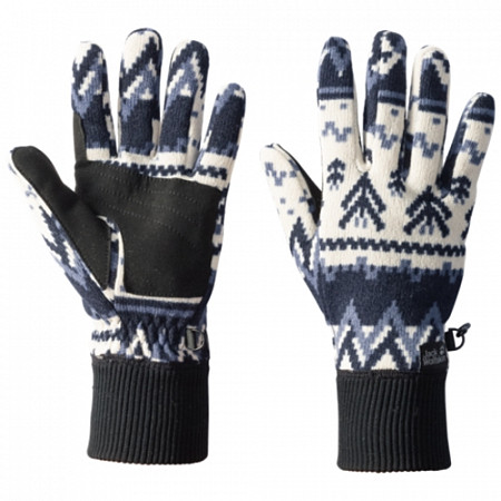 На картинке изображен Перчатки женские Jack Wolfskin Scandic Glove Women midnight blue all over Перчатки женские Jack Wolfskin Scandic Glove Women midnight blue all over