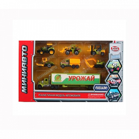 На картинке изображен Набор автомобилей Play Smart Миниавто Сельхозтехника Набор автомобилей Play Smart Миниавто Сельхозтехника