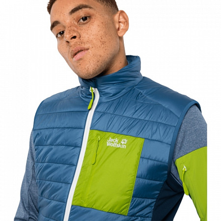 Ветрозащитный утепленный жилет мужской Jack Wolfskin Routeburn Vest M indigo blue