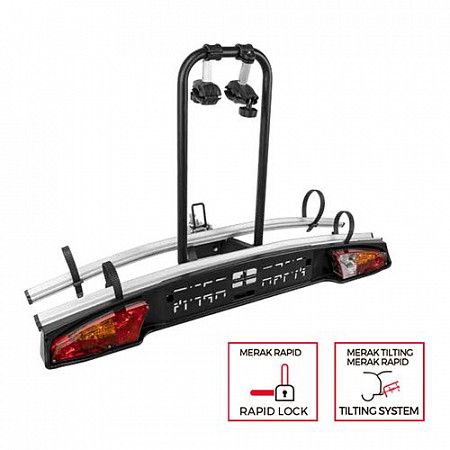 Крепление велосипеда на фаркоп автомобиля Menabo Merak Rapid на 2 велосипеда 000119100000