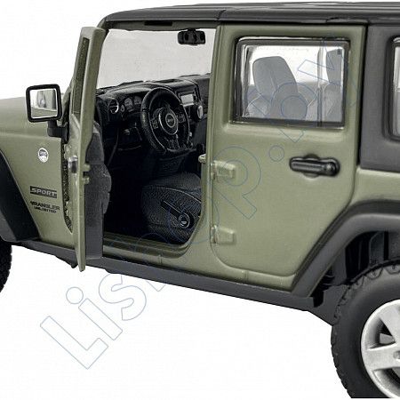 Машинка Maisto 1:24 Jeep Wrangler (31268) flat green