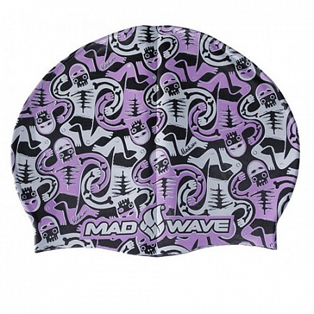 На картинке изображен Шапочка для бассейна (плавания) детская Mad Wave Dead Diver pink Шапочка для бассейна (плавания) детская Mad Wave Dead Diver pink