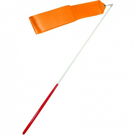 На картинке изображен Лента для художественной гимнастики Amely AGR-201 6 м с палочкой Orange Лента для художественной гимнастики Amely AGR-201 6 м с палочкой Orange