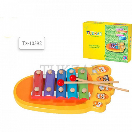 На картинке изображен Металлофон Tukzar «Маленькая ножка» TZ 10392 Металлофон Tukzar «Маленькая ножка» TZ 10392