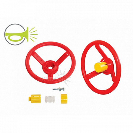 На картинке изображен Руль Little Panda red/yellow Руль Little Panda red/yellow